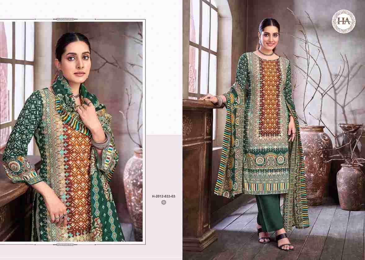 Sana Noor Vol-5 By Harshit Fashion Hub 2012-833-01 To 2012-833-06 Series Beautiful Festive Suits Stylish Fancy Colorful Casual Wear & Ethnic Wear Pure Viscose Rayon Dresses At Wholesale Price