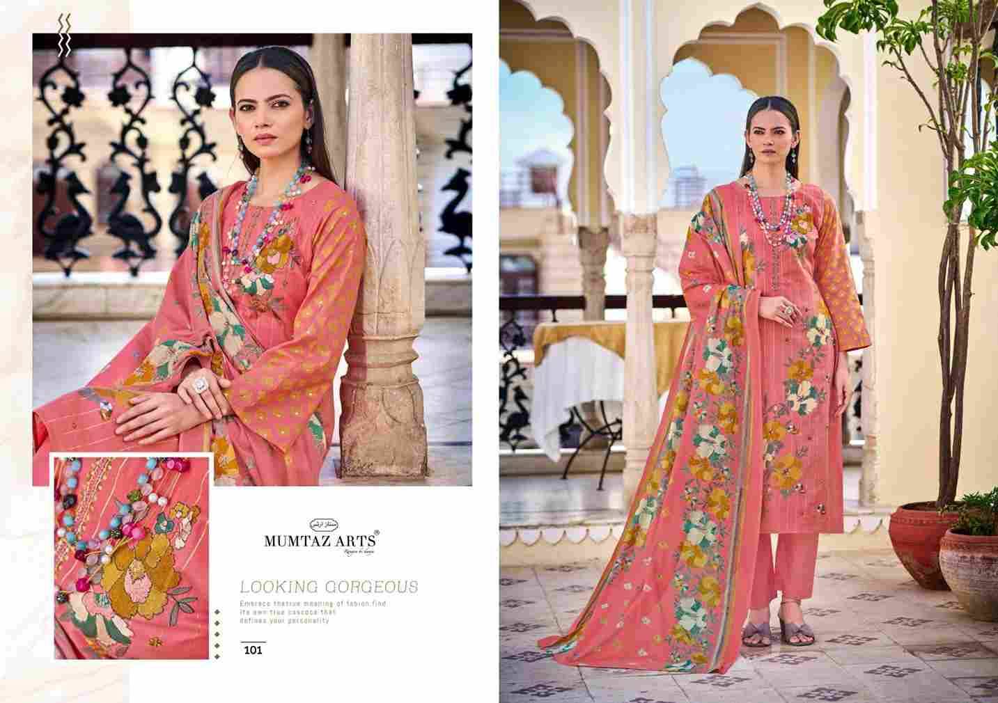 Hello Sunshine By Mumtaz Arts 101 To 104 Series Beautiful Festive Suits Colorful Stylish Fancy Casual Wear & Ethnic Wear Pure Cambric Dresses At Wholesale Price