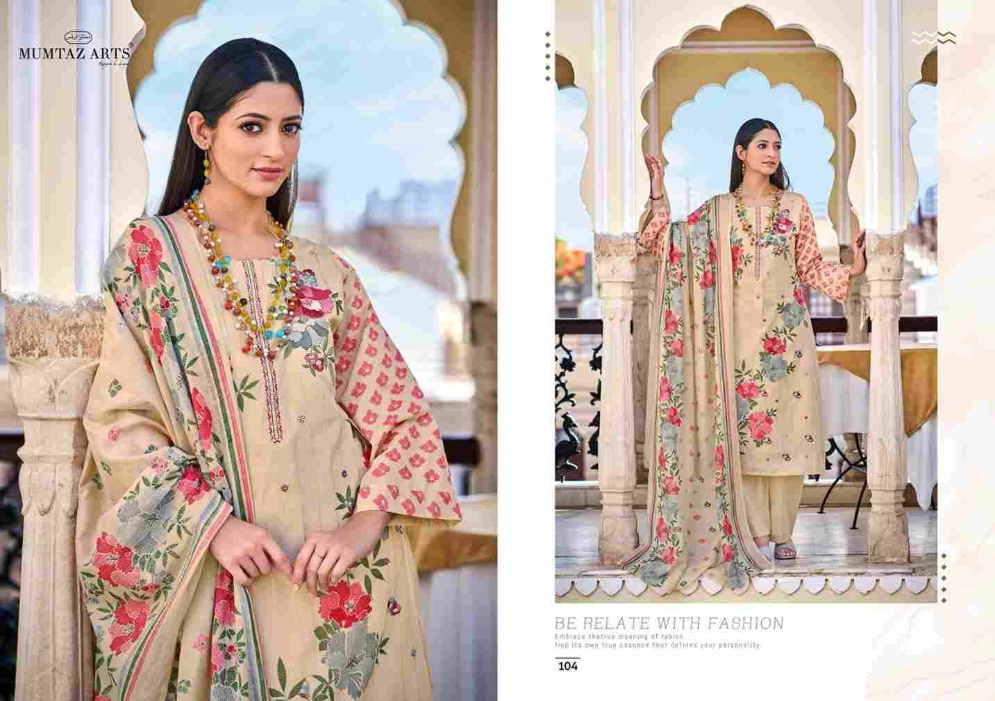 Hello Sunshine By Mumtaz Arts 101 To 104 Series Beautiful Festive Suits Colorful Stylish Fancy Casual Wear & Ethnic Wear Pure Cambric Dresses At Wholesale Price