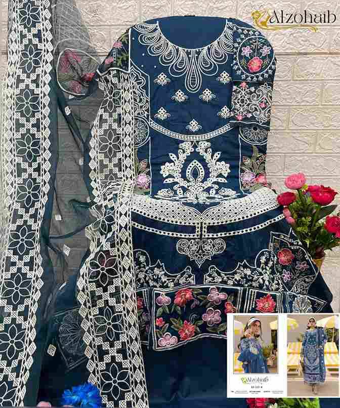 Alzohaib-1257 Colours By Alzohaib 1257-A To 1257-B Series Beautiful Pakistani Suits Stylish Fancy Colorful Party Wear & Occasional Wear Cambric Cotton Print Dresses At Wholesale Price