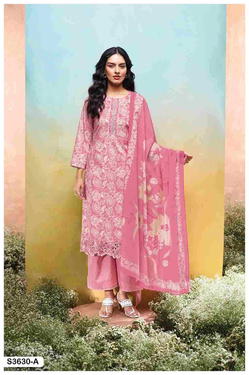 Anvee-3630 By Ganga Fashion 3630-A To 3630-D Series Beautiful Festive Suits Colorful Stylish Fancy Casual Wear & Ethnic Wear Premium Cotton Dresses At Wholesale Price