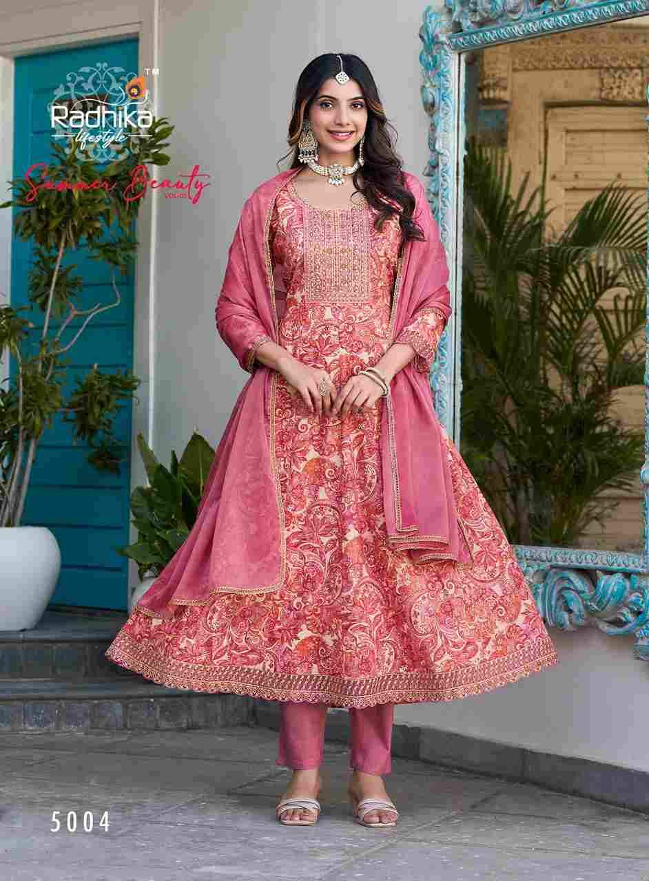 Summer Beauty Vol-5 By Radhika Lifestyle 5001 To 5006 Series Designer Festive Suits Beautiful Stylish Fancy Colorful Party Wear & Occasional Wear Cotton Print Dresses At Wholesale Price