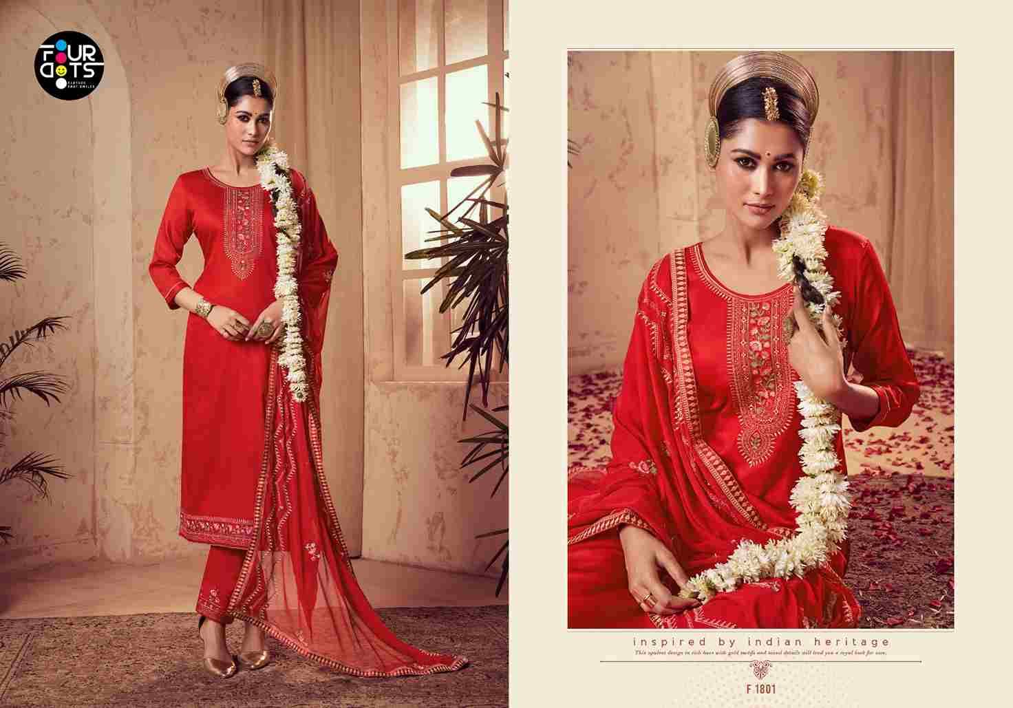 Pallav By Four Dots 1801 To 1804 Series Beautiful Festive Suits Colorful Stylish Fancy Casual Wear & Ethnic Wear Jam Cotton Dresses At Wholesale Price