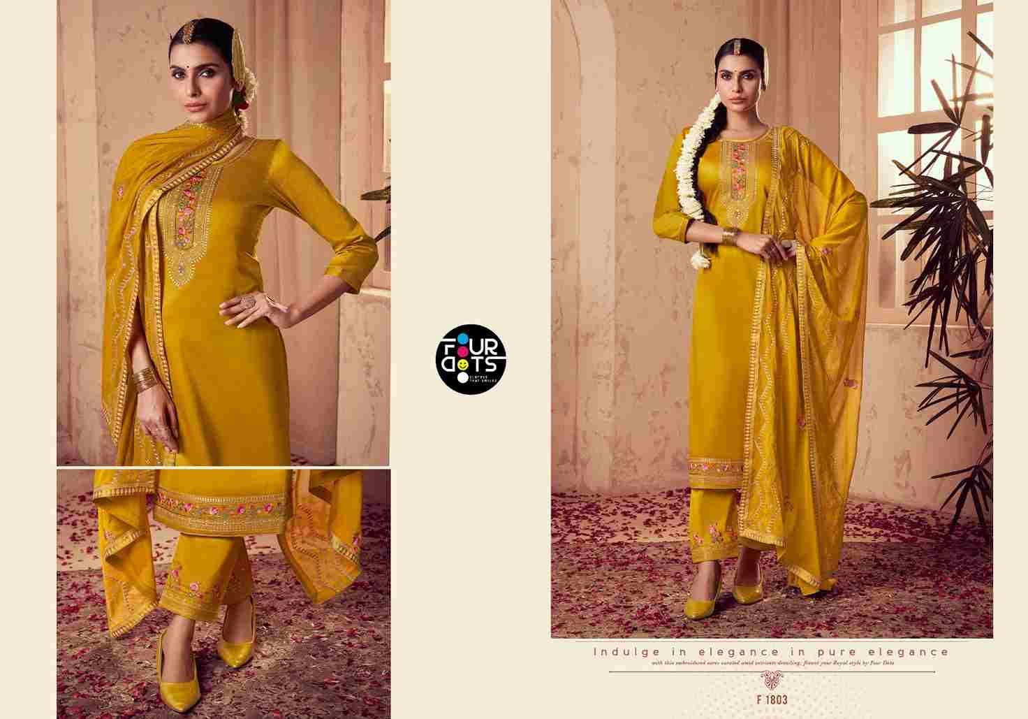 Pallav By Four Dots 1801 To 1804 Series Beautiful Festive Suits Colorful Stylish Fancy Casual Wear & Ethnic Wear Jam Cotton Dresses At Wholesale Price