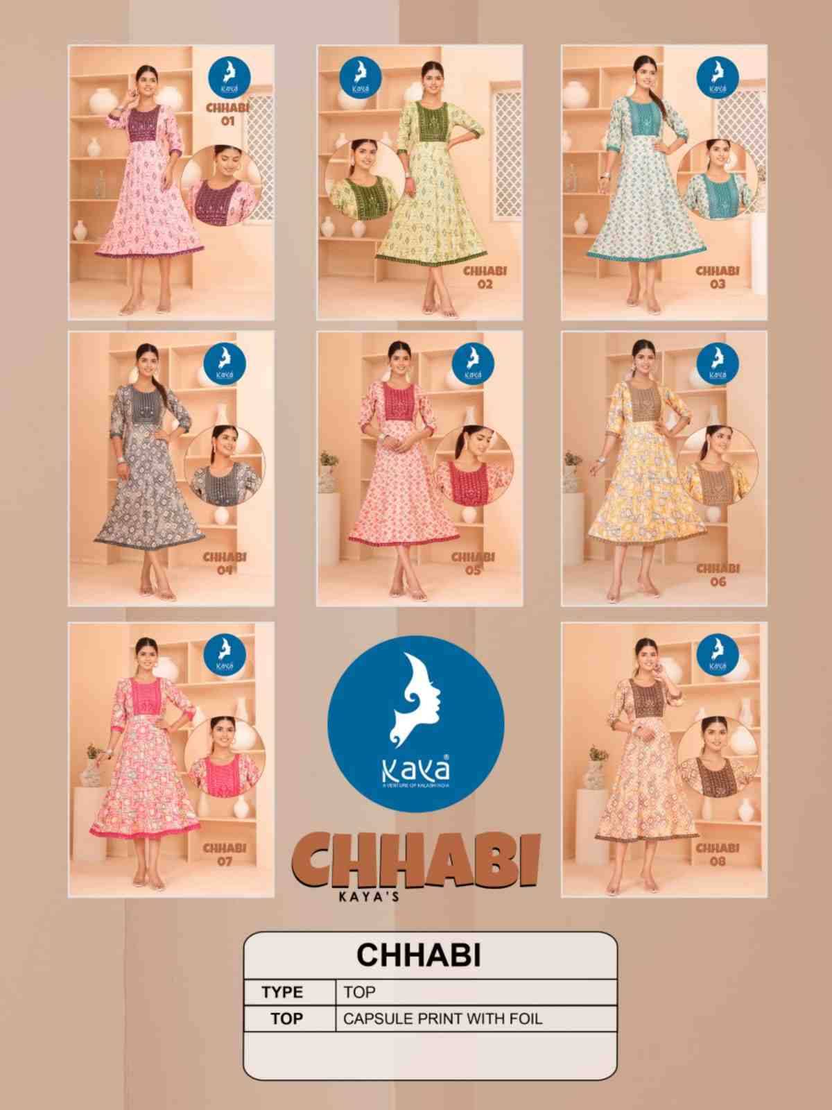 Chhabi By Kaya 01 To 08 Series Designer Stylish Fancy Colorful Beautiful Party Wear & Ethnic Wear Collection Capsule Kurtis At Wholesale Price
