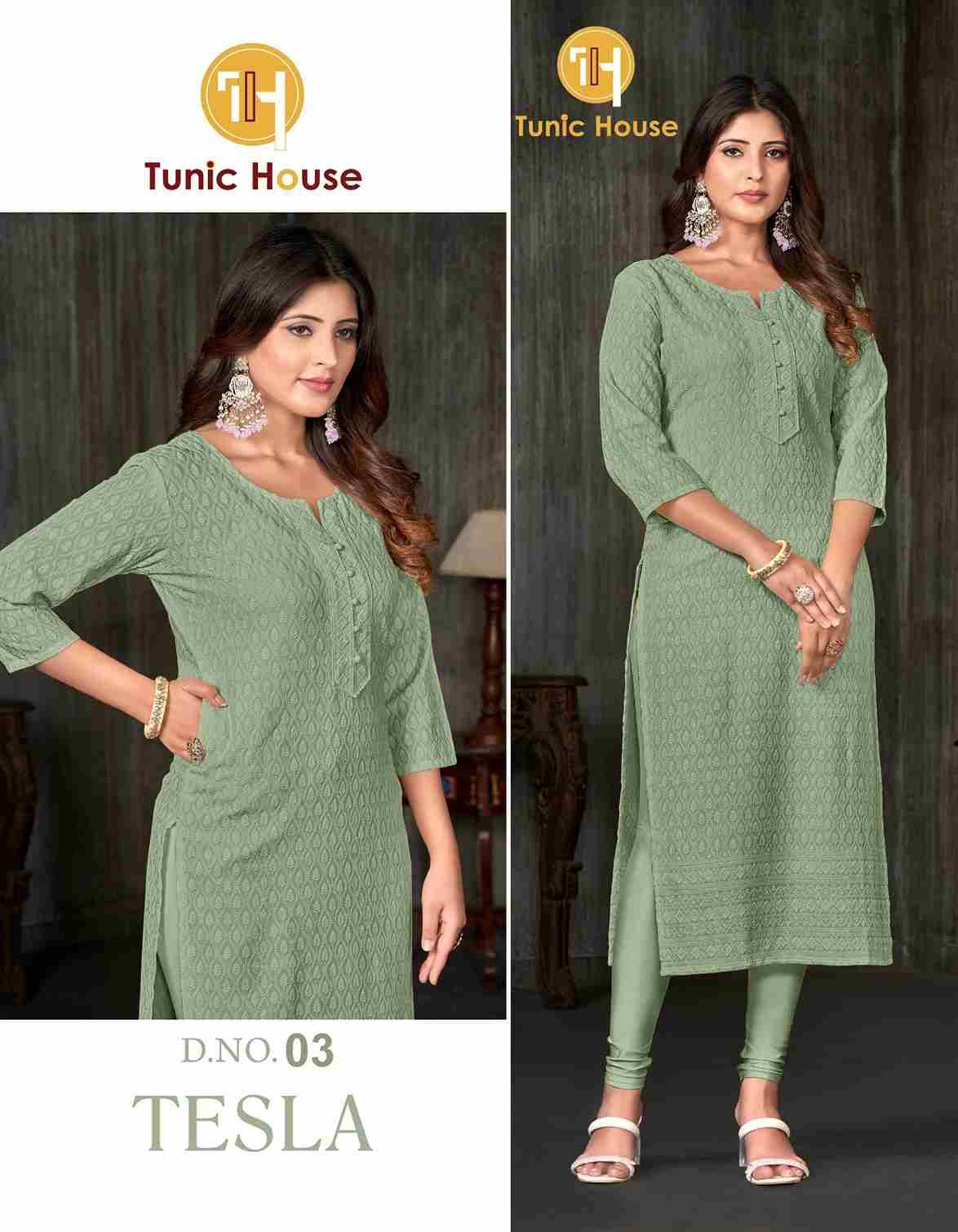 Tesla By Tunic House 01 To 13 Series Designer Stylish Fancy Colorful Beautiful Party Wear & Ethnic Wear Collection Viscose Rayon Print Kurtis At Wholesale Price