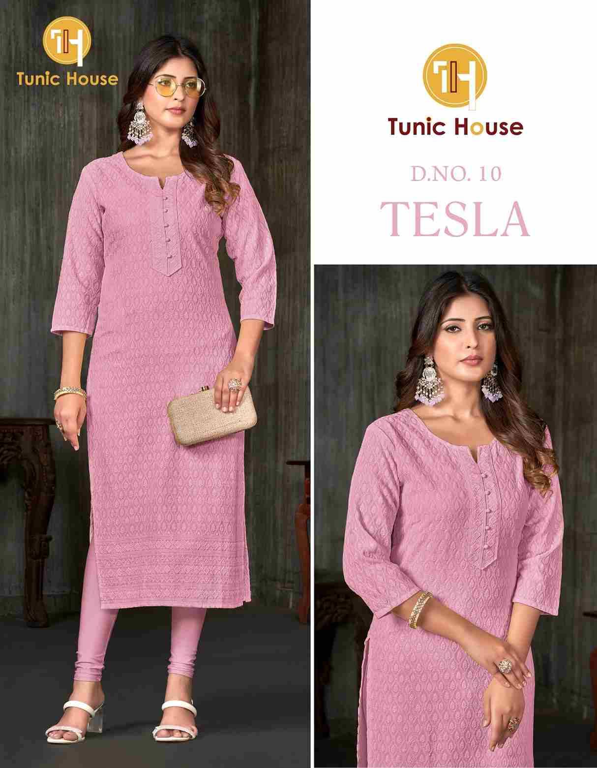 Tesla By Tunic House 01 To 13 Series Designer Stylish Fancy Colorful Beautiful Party Wear & Ethnic Wear Collection Viscose Rayon Print Kurtis At Wholesale Price