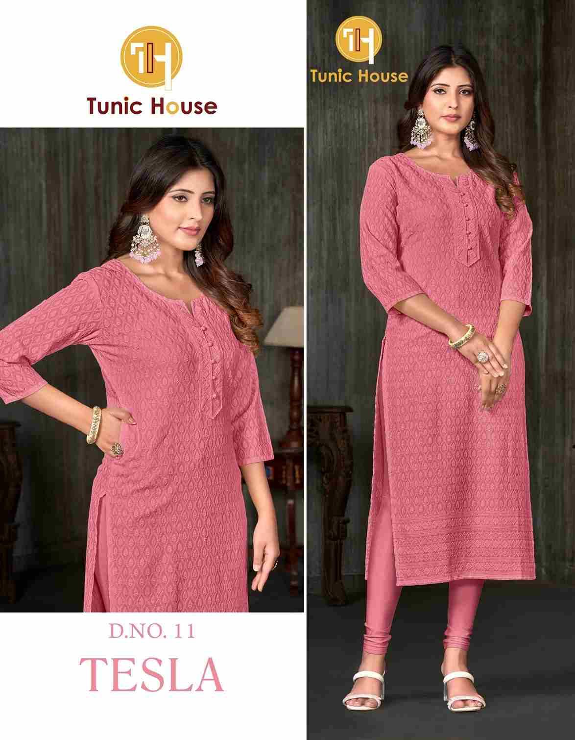 Tesla By Tunic House 01 To 13 Series Designer Stylish Fancy Colorful Beautiful Party Wear & Ethnic Wear Collection Viscose Rayon Print Kurtis At Wholesale Price