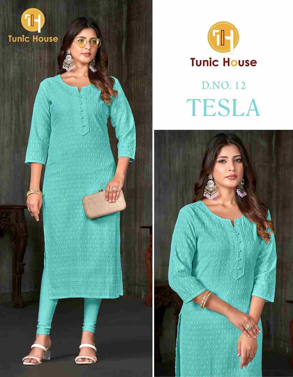 Tesla By Tunic House 01 To 13 Series Designer Stylish Fancy Colorful Beautiful Party Wear & Ethnic Wear Collection Viscose Rayon Print Kurtis At Wholesale Price