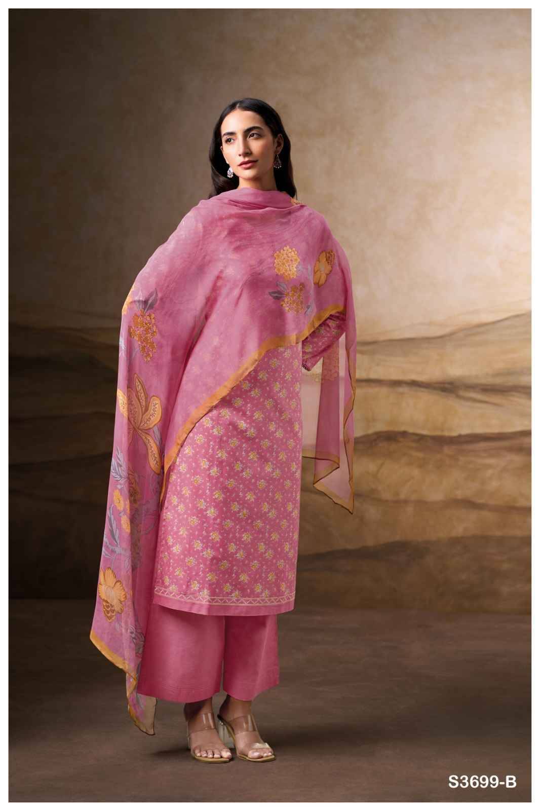 Erisha-3699 By Ganga Fashion 3699-A To 3699-D Series Beautiful Festive Suits Colorful Stylish Fancy Casual Wear & Ethnic Wear Premium Cotton Dresses At Wholesale Price