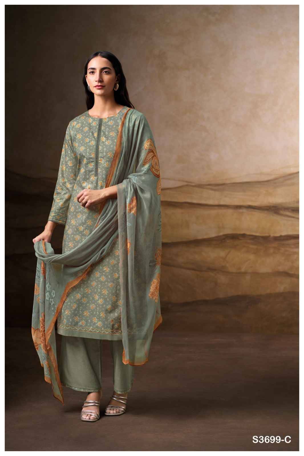 Erisha-3699 By Ganga Fashion 3699-A To 3699-D Series Beautiful Festive Suits Colorful Stylish Fancy Casual Wear & Ethnic Wear Premium Cotton Dresses At Wholesale Price