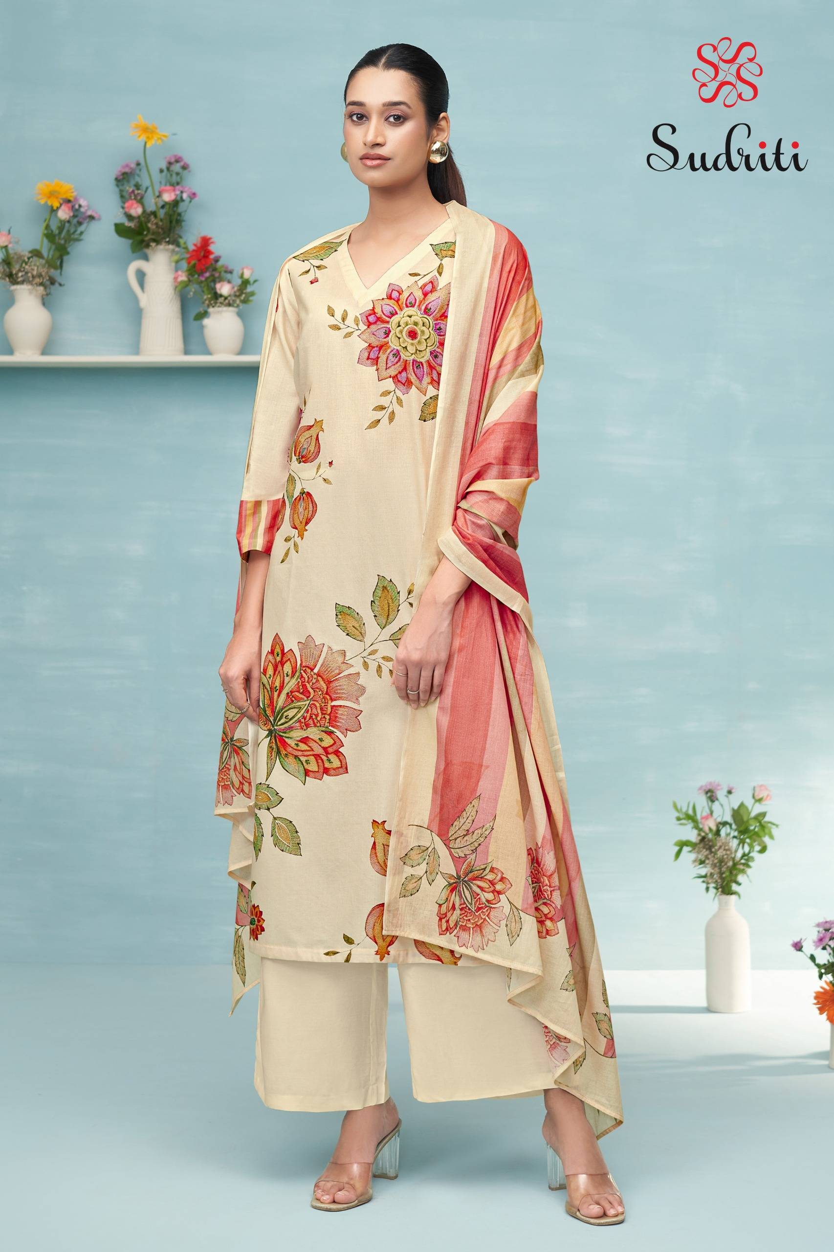 Fariha By Sudriti Beautiful Stylish Festive Suits Fancy Colorful Casual Wear & Ethnic Wear & Ready To Wear Cotton Lawn Print Dresses At Wholesale Price