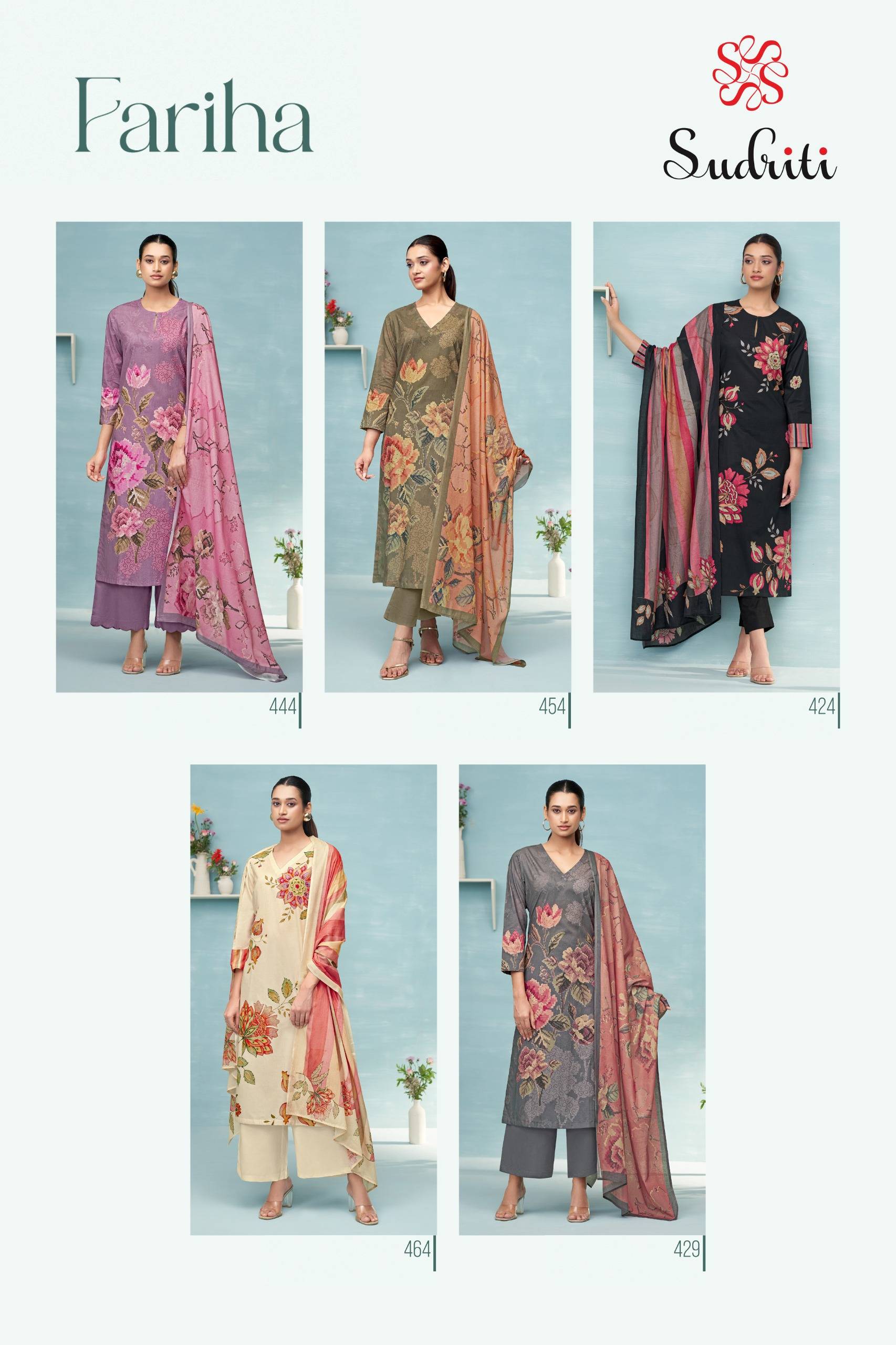 Fariha By Sudriti Beautiful Stylish Festive Suits Fancy Colorful Casual Wear & Ethnic Wear & Ready To Wear Cotton Lawn Print Dresses At Wholesale Price