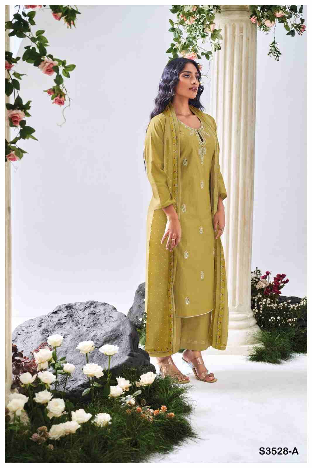 Shreshti-3528 By Ganga Fashion 3528-A To 3528-D Series Beautiful Festive Suits Colorful Stylish Fancy Casual Wear & Ethnic Wear Cotton Dresses At Wholesale Price