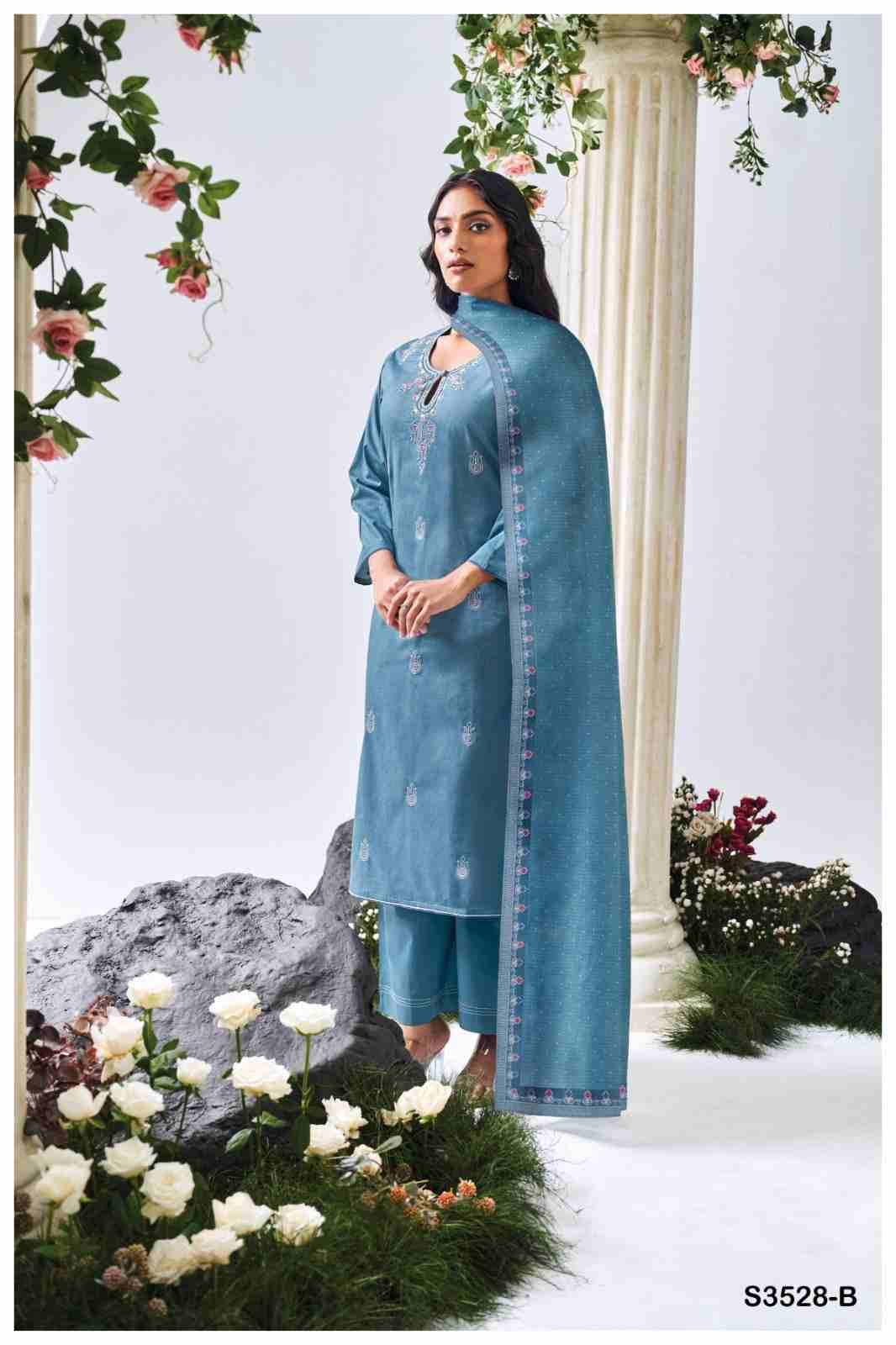 Shreshti-3528 By Ganga Fashion 3528-A To 3528-D Series Beautiful Festive Suits Colorful Stylish Fancy Casual Wear & Ethnic Wear Cotton Dresses At Wholesale Price