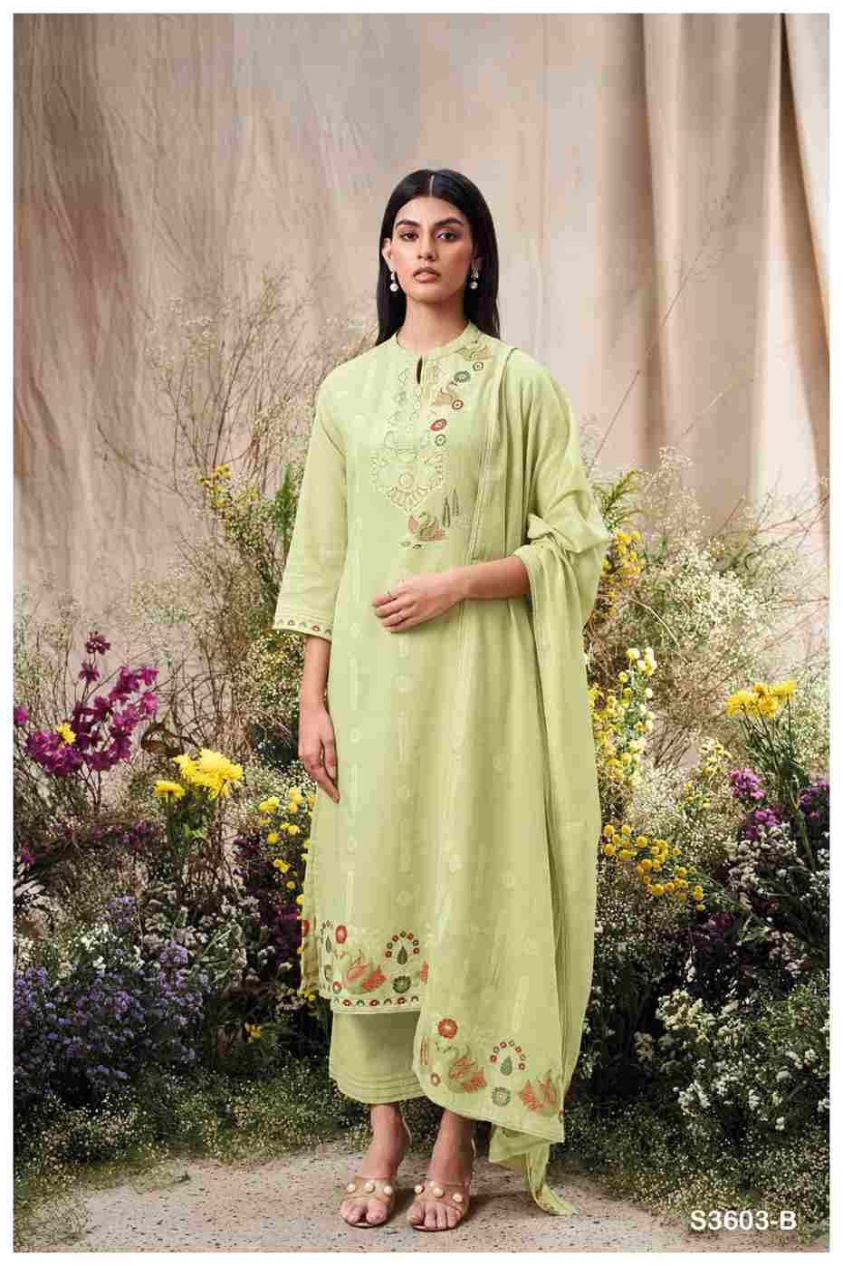 Rupreet-3603 By Ganga Fashion 3603-A To 3603-C Series Beautiful Festive Suits Colorful Stylish Fancy Casual Wear & Ethnic Wear Mal Cotton Jacqaurd Dresses At Wholesale Price