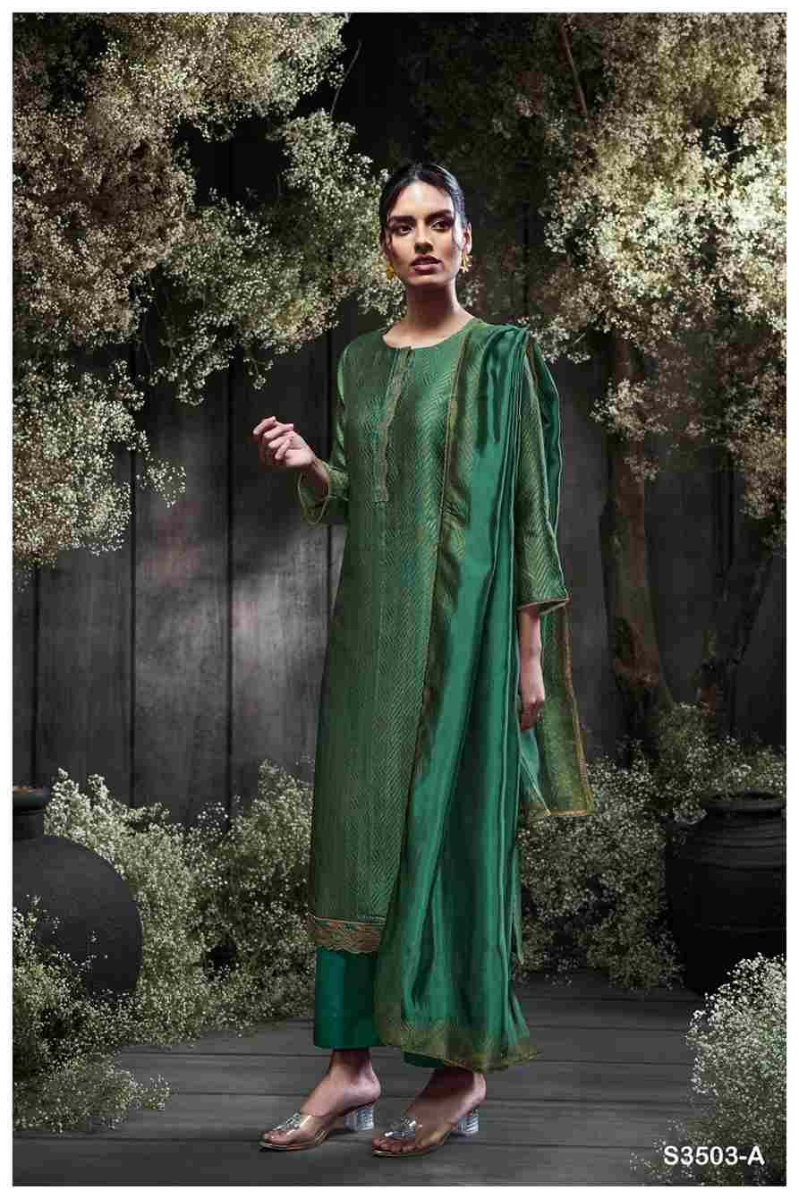 Osenna-3503 By Ganga Fashion 3503-A To 3503-D Series Beautiful Festive Suits Colorful Stylish Fancy Casual Wear & Ethnic Wear Premium Viscose Woven Jacquard Dresses At Wholesale Price