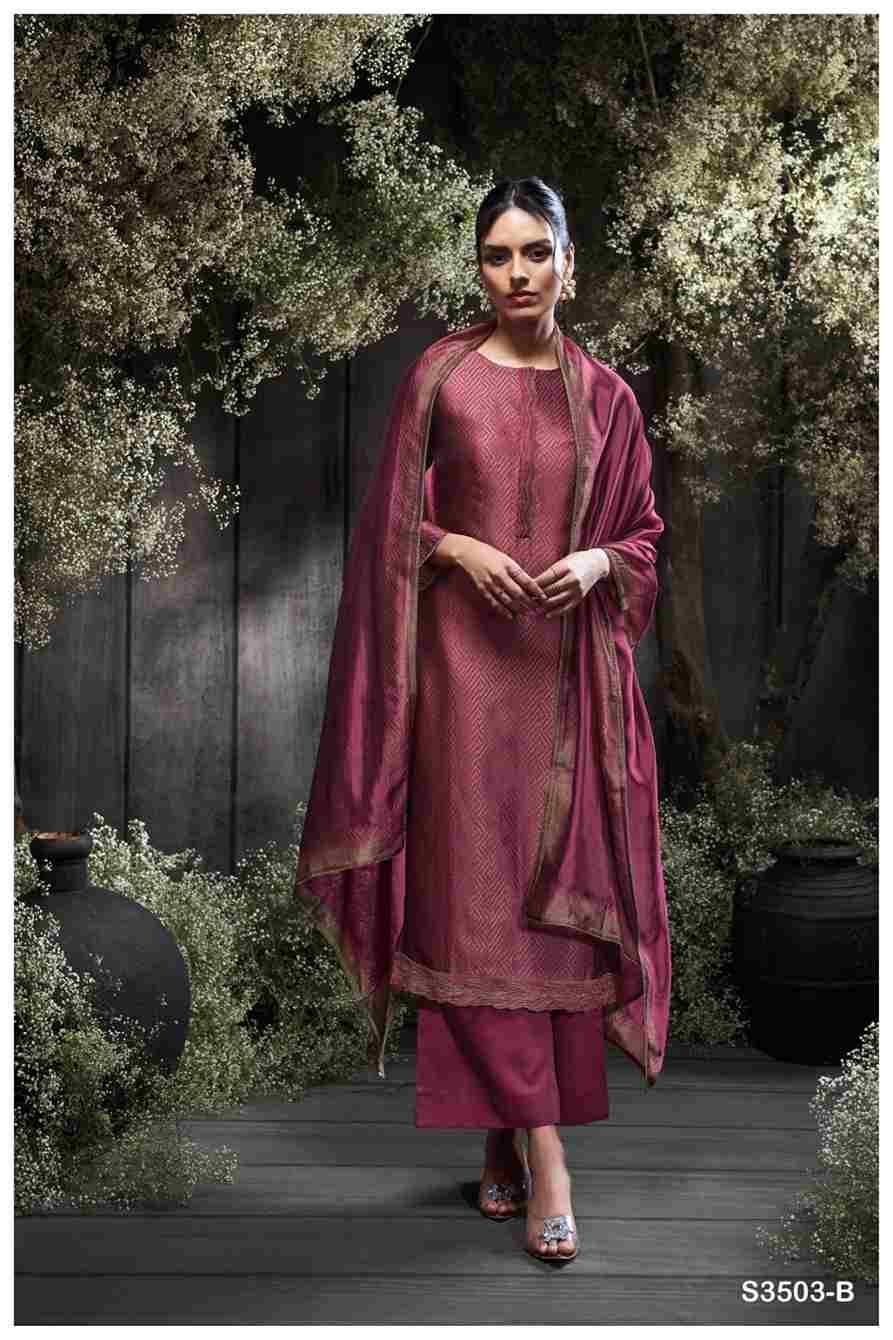 Osenna-3503 By Ganga Fashion 3503-A To 3503-D Series Beautiful Festive Suits Colorful Stylish Fancy Casual Wear & Ethnic Wear Premium Viscose Woven Jacquard Dresses At Wholesale Price