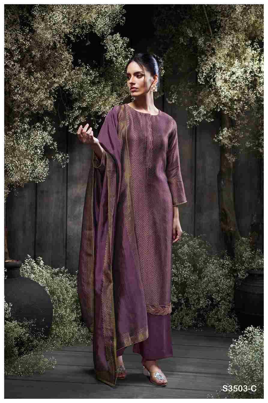 Osenna-3503 By Ganga Fashion 3503-A To 3503-D Series Beautiful Festive Suits Colorful Stylish Fancy Casual Wear & Ethnic Wear Premium Viscose Woven Jacquard Dresses At Wholesale Price