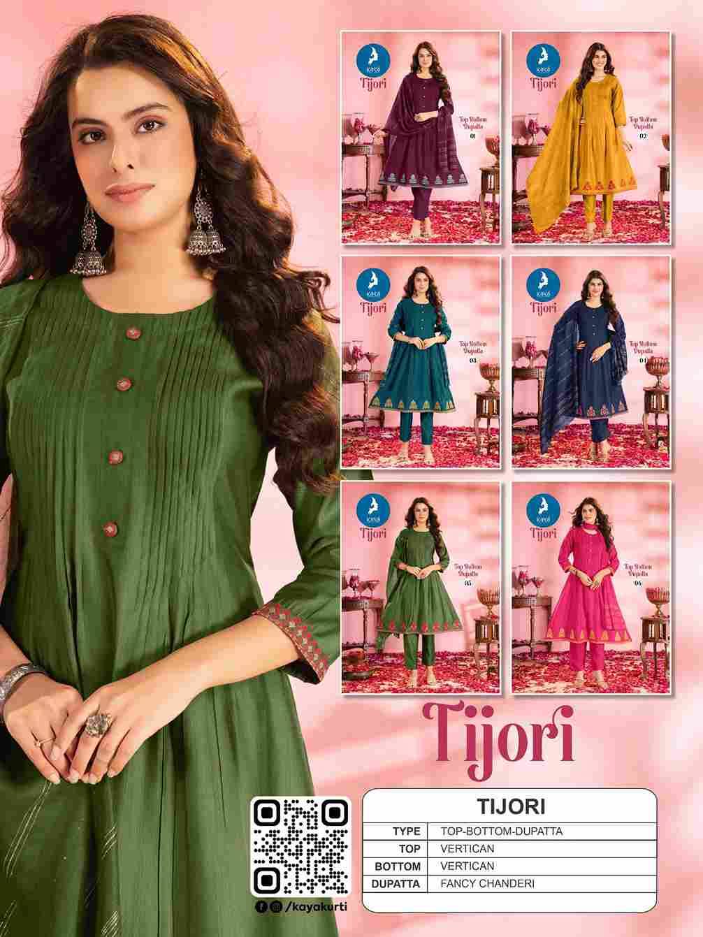 Tijori By Kaya 01 To 06 Series Beautiful Stylish Festive Suits Fancy Colorful Casual Wear & Ethnic Wear & Ready To Wear Vatican Dresses At Wholesale Price