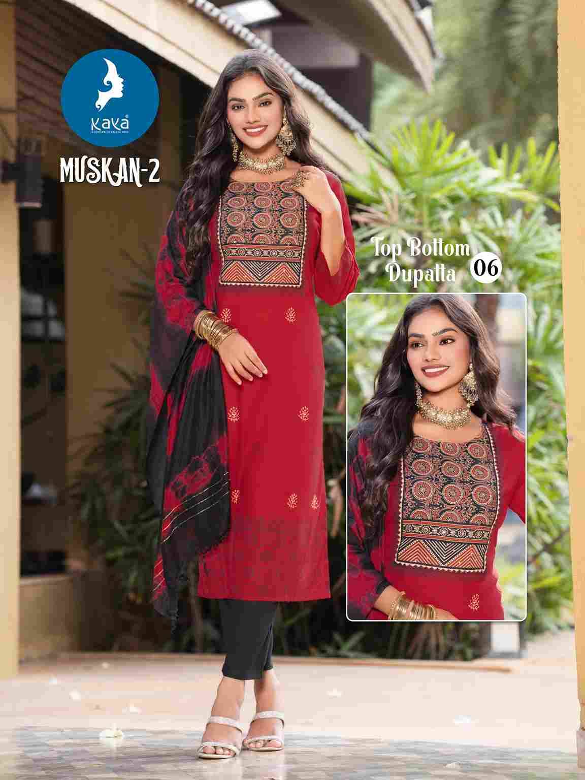 Muskan Vol-2 By Kaya 01 To 08 Series Beautiful Stylish Festive Suits Fancy Colorful Casual Wear & Ethnic Wear & Ready To Wear Rayon Dresses At Wholesale Price