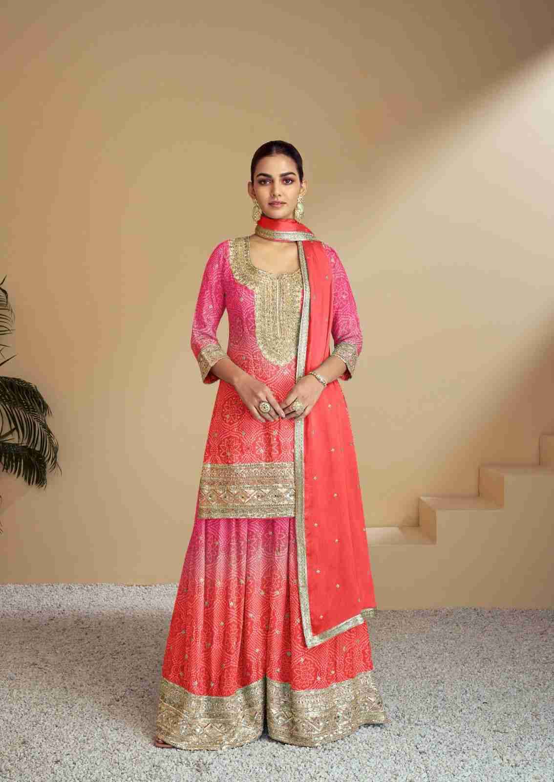 Florence Color By Gulkayra Designer 7483-A To 7483-C Series Beautiful Sharara Suits Colorful Stylish Fancy Casual Wear & Ethnic Wear Chinnon Dresses At Wholesale Price