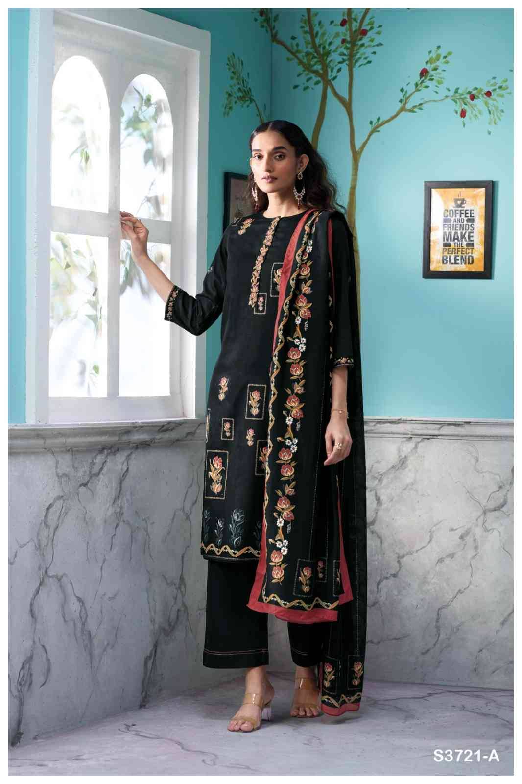 Breyathi-3721 By Ganga Fashion 3721-A To 3721-D Series Beautiful Festive Suits Colorful Stylish Fancy Casual Wear & Ethnic Wear Premium Cotton Satin Dresses At Wholesale Price