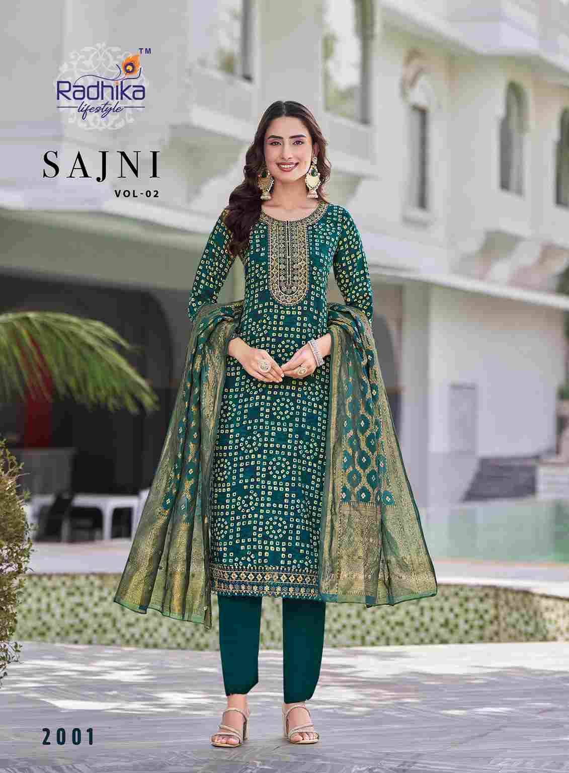 Sajni Vol-2 By Radhika Lifestyle 2001 To 2008 Series Beautiful Festive Suits Colorful Stylish Fancy Casual Wear & Ethnic Wear Pure Rayon Dresses At Wholesale Price