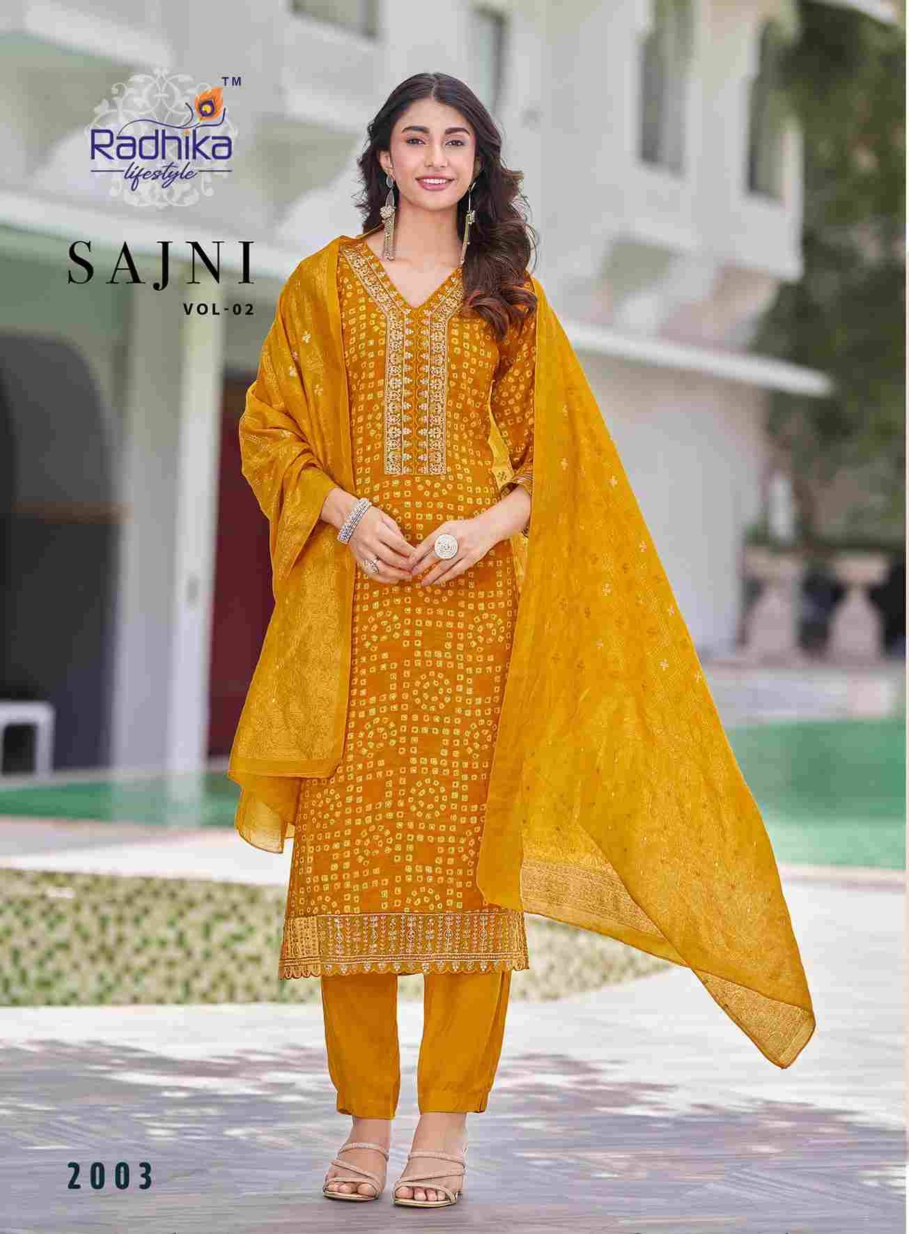 Sajni Vol-2 By Radhika Lifestyle 2001 To 2008 Series Beautiful Festive Suits Colorful Stylish Fancy Casual Wear & Ethnic Wear Pure Rayon Dresses At Wholesale Price