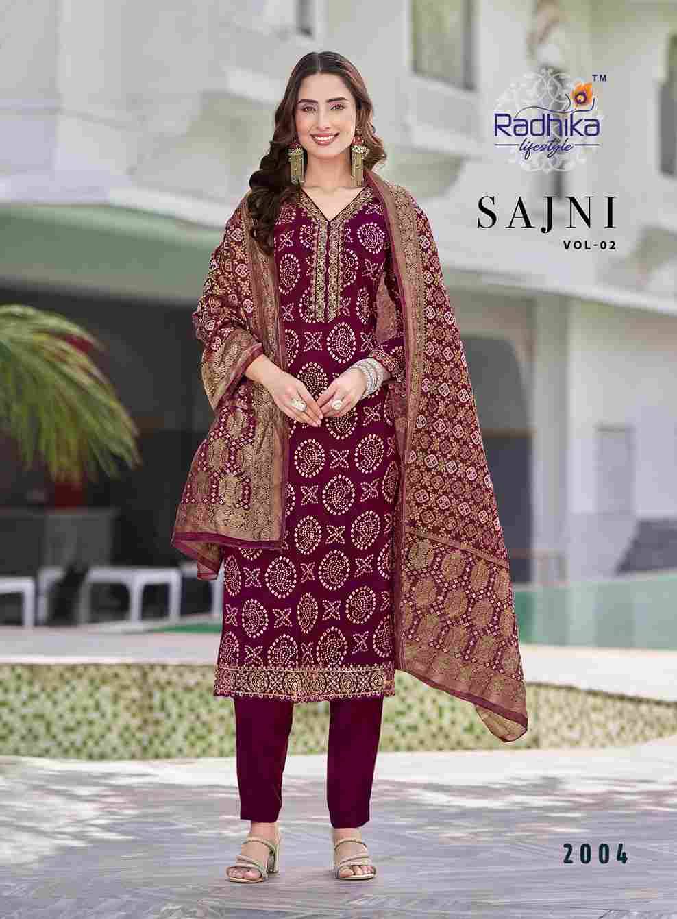 Sajni Vol-2 By Radhika Lifestyle 2001 To 2008 Series Beautiful Festive Suits Colorful Stylish Fancy Casual Wear & Ethnic Wear Pure Rayon Dresses At Wholesale Price