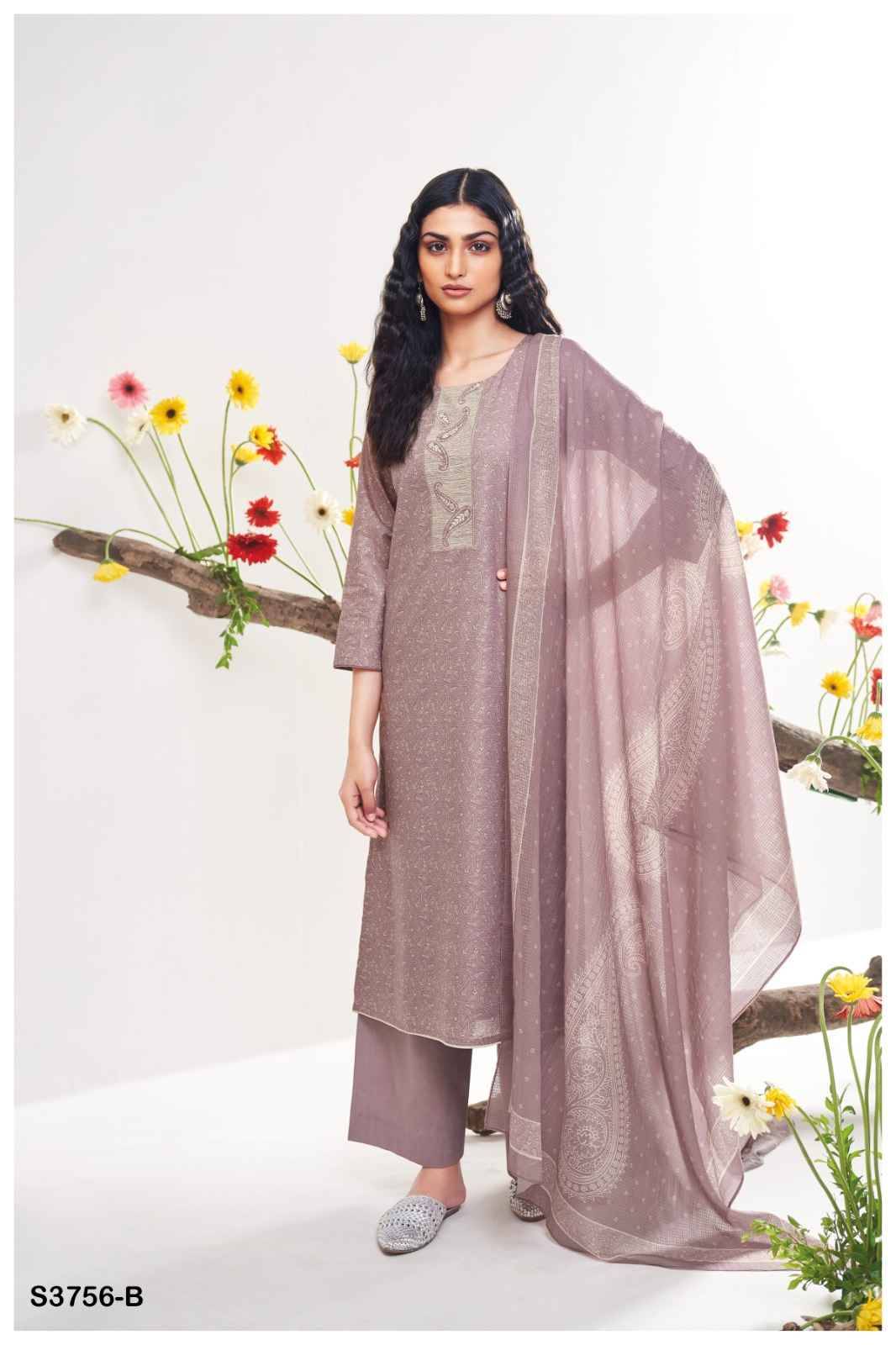 Keona-3756 By Ganga Fashion 3756-A To 3756-D Series Beautiful Festive Suits Colorful Stylish Fancy Casual Wear & Ethnic Wear Premium Cotton Satin Dresses At Wholesale Price