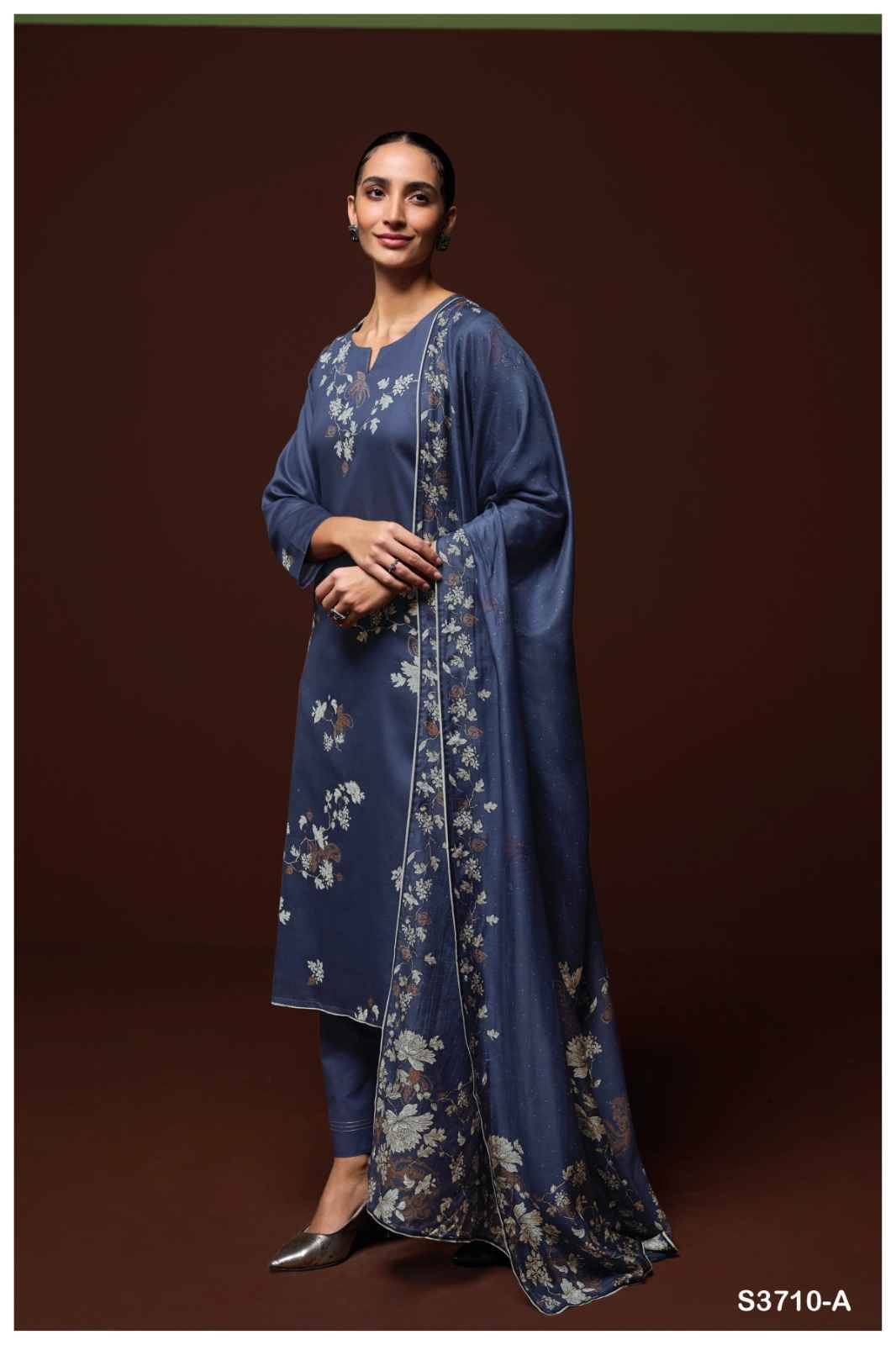 Krutika-3710 By Ganga Fashion 3710-A To 3710-B Series Beautiful Festive Suits Colorful Stylish Fancy Casual Wear & Ethnic Wear Premium Cotton Satin Dresses At Wholesale Price