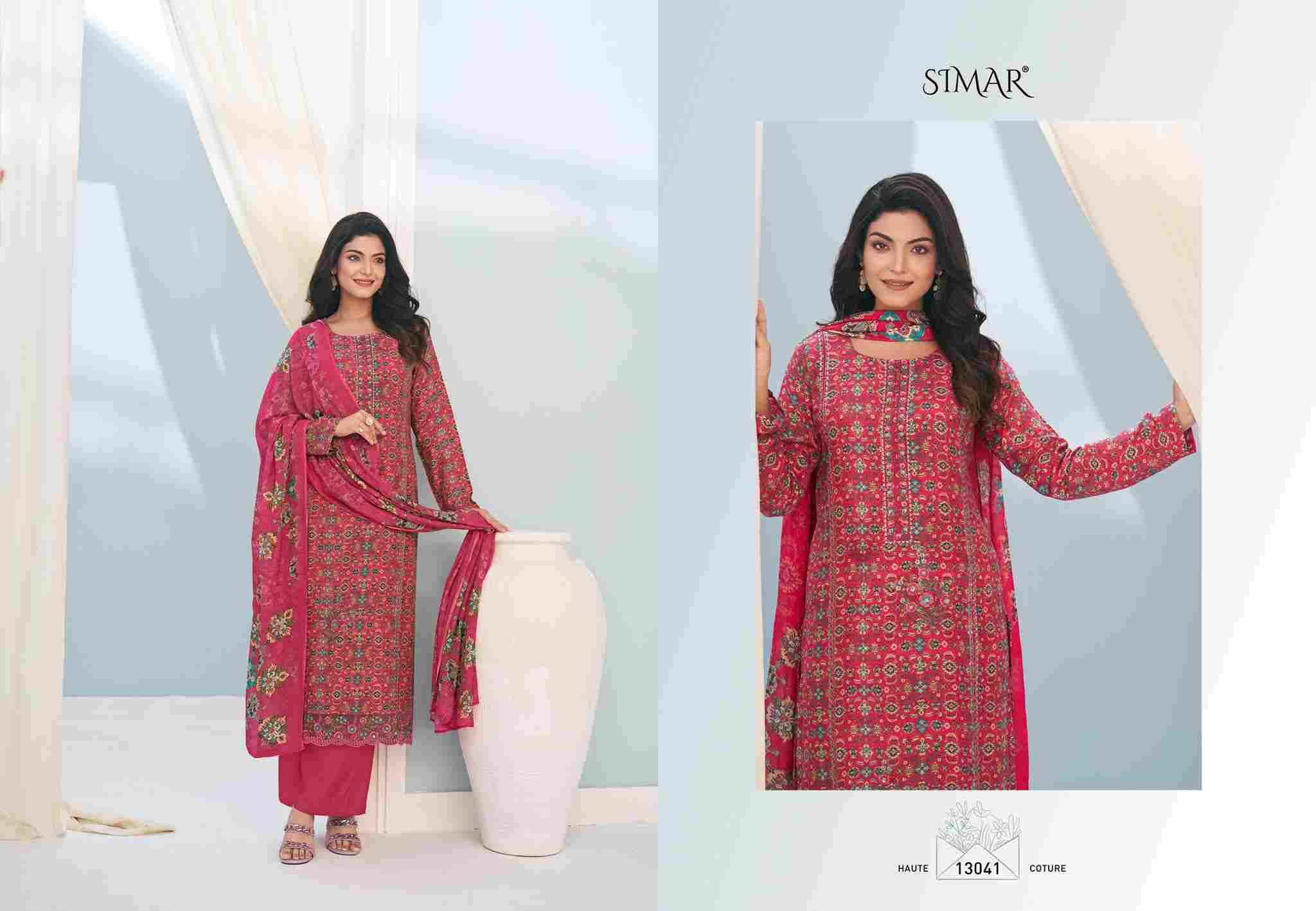 Naaz Muslin By Simar 13041 To 13045 Series Designer Festive Suits Beautiful Stylish Fancy Colorful Party Wear & Occasional Wear Pure Viscose Muslin Dresses At Wholesale Price