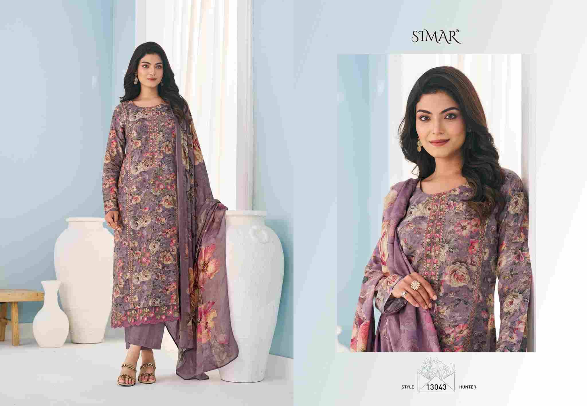 Naaz Muslin By Simar 13041 To 13045 Series Designer Festive Suits Beautiful Stylish Fancy Colorful Party Wear & Occasional Wear Pure Viscose Muslin Dresses At Wholesale Price