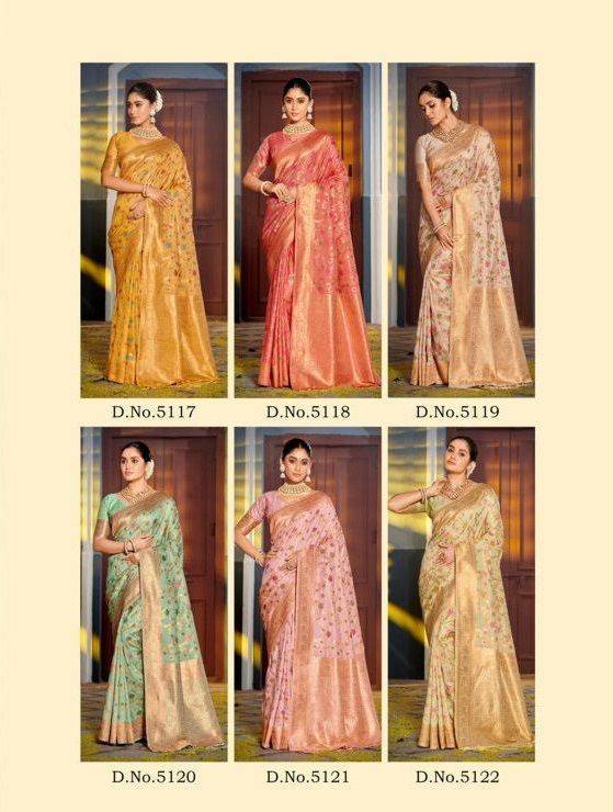 Swarnika By Fashid Wholesale 5117 To 5122 Series Indian Traditional Wear Collection Beautiful Stylish Fancy Colorful Party Wear & Occasional Wear Banarasi Silk Sarees At Wholesale Price