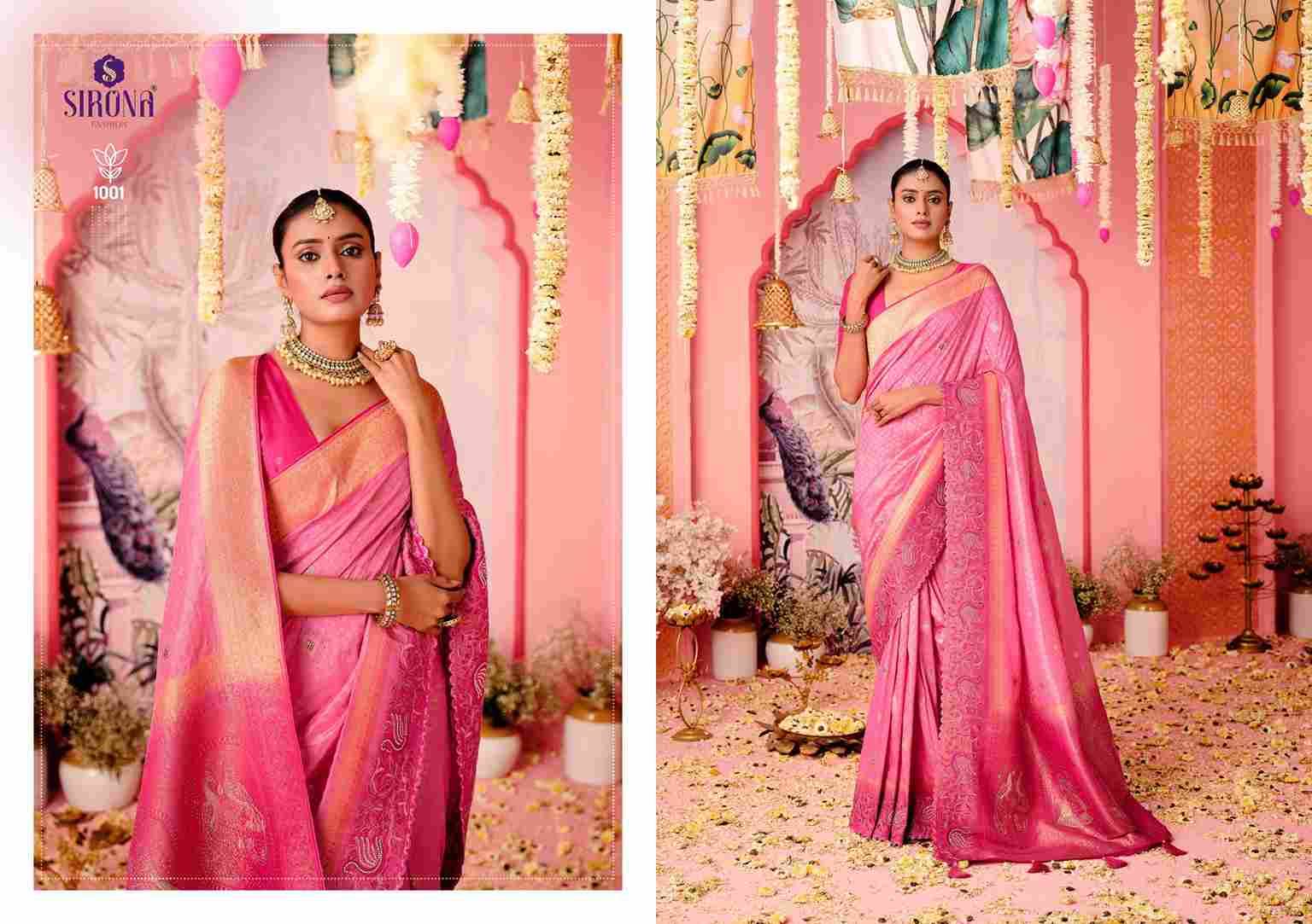Shubh Laxmi By Sirona Fashion 1001 To 1009 Series Indian Traditional Wear Collection Beautiful Stylish Fancy Colorful Party Wear & Occasional Wear Dola Silk Sarees At Wholesale Price
