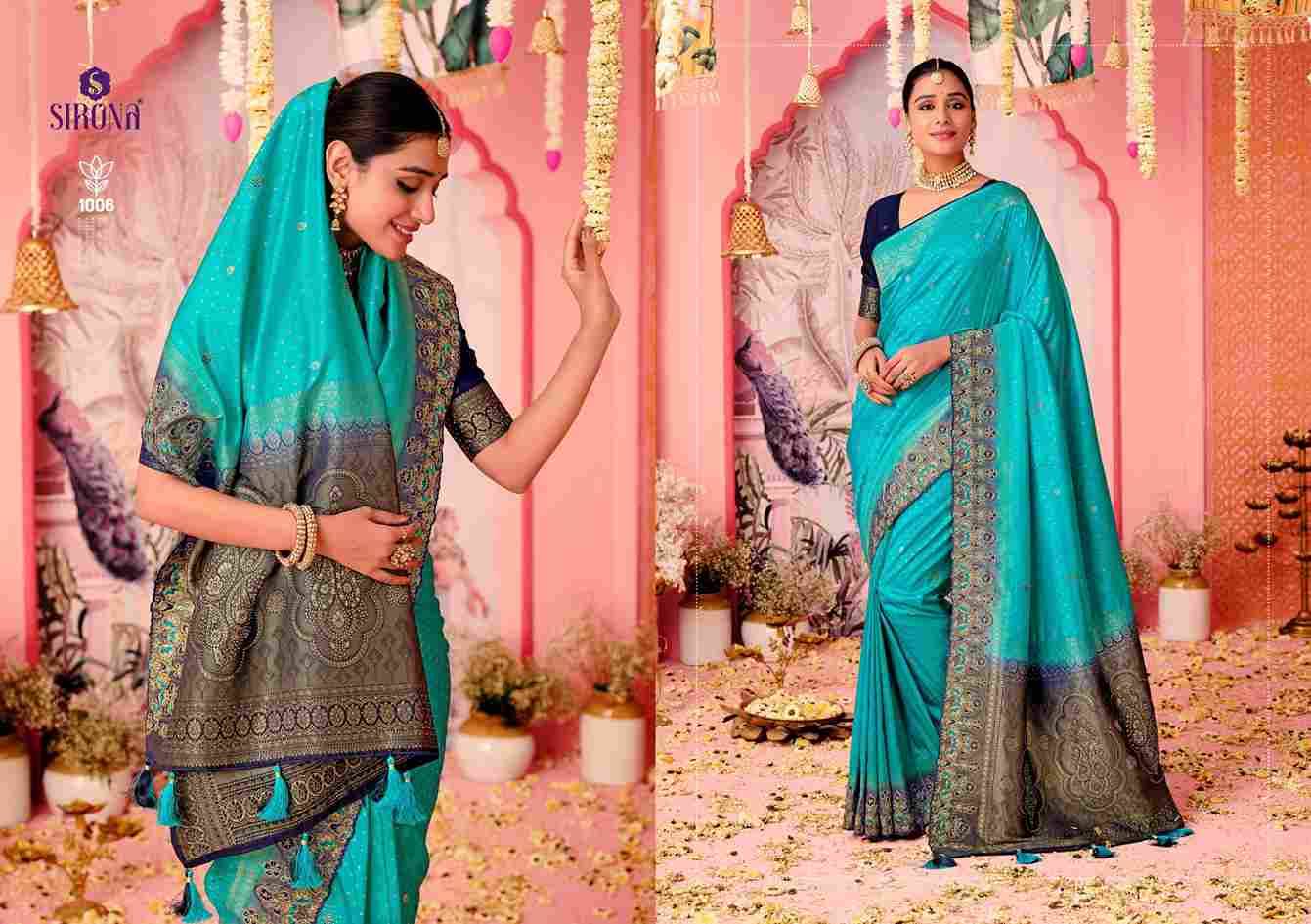 Shubh Laxmi By Sirona Fashion 1001 To 1009 Series Indian Traditional Wear Collection Beautiful Stylish Fancy Colorful Party Wear & Occasional Wear Dola Silk Sarees At Wholesale Price