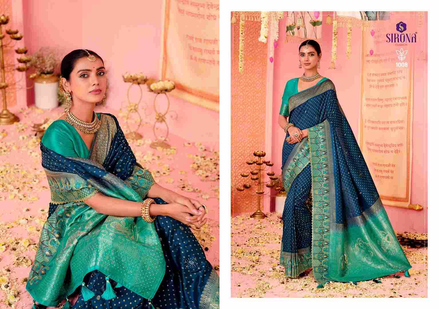 Shubh Laxmi By Sirona Fashion 1001 To 1009 Series Indian Traditional Wear Collection Beautiful Stylish Fancy Colorful Party Wear & Occasional Wear Dola Silk Sarees At Wholesale Price