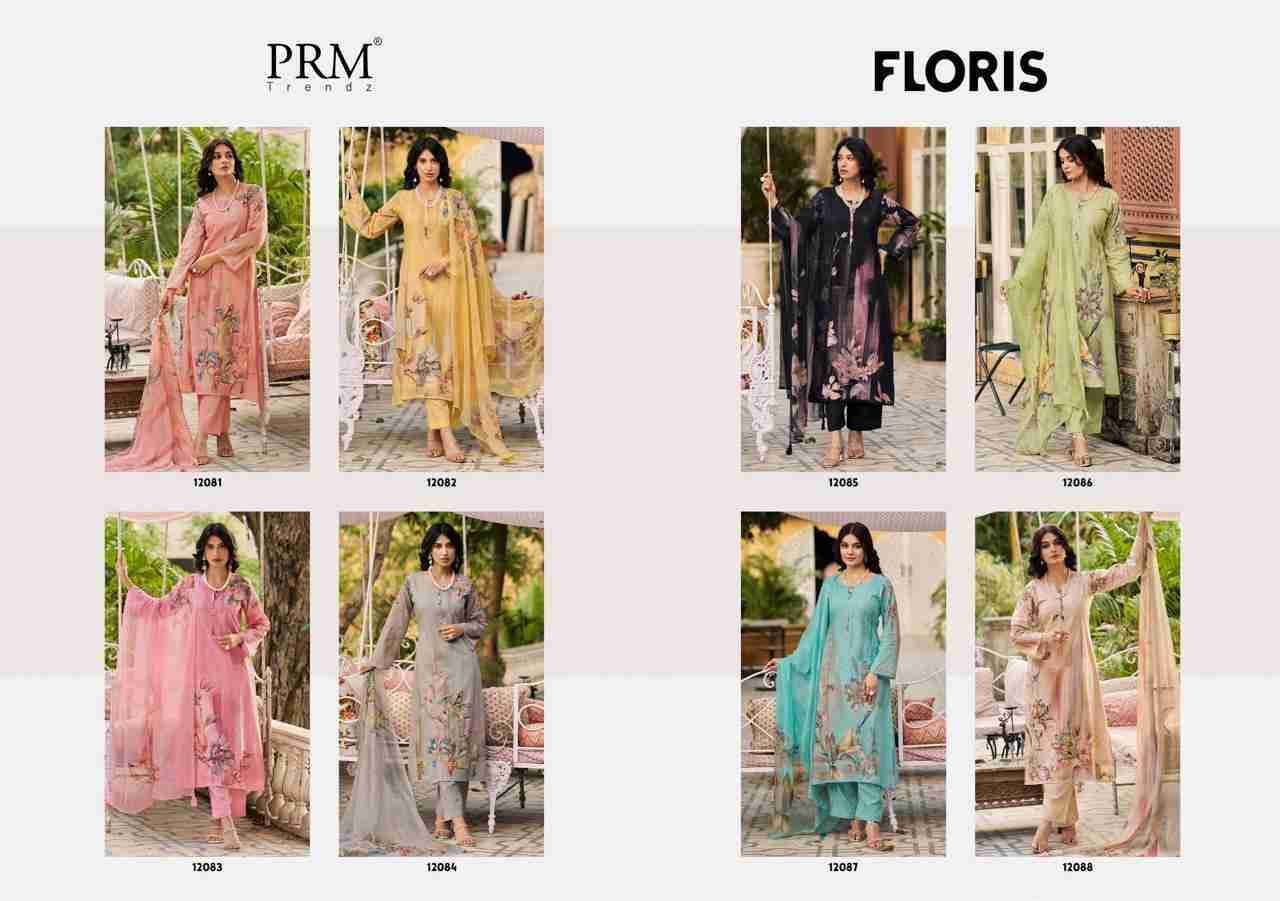 Floris By Prm Trendz 12081 To 12088 Series Beautiful Pakistani Suits Colorful Stylish Fancy Casual Wear & Ethnic Wear Pure Lawn Cotton Dresses At Wholesale Price