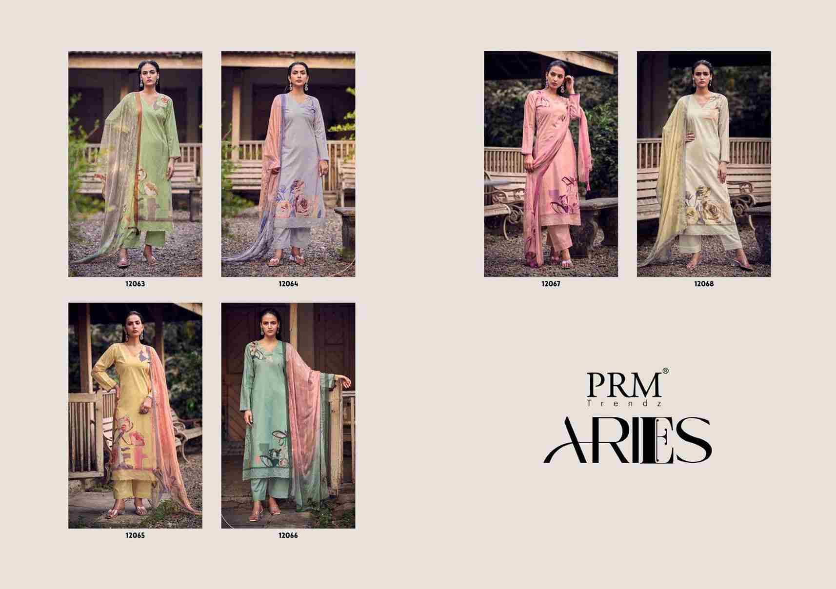 Aries By Prm Trendz 12063 To 12068 Series Beautiful Pakistani Suits Colorful Stylish Fancy Casual Wear & Ethnic Wear Pure Lawn Cotton Dresses At Wholesale Price