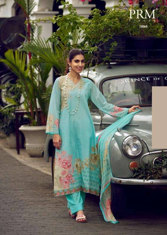 Funflora By PRM Trendz 12057 To 12062 Series Beautiful Pakistani Suits Colorful Stylish Fancy Casual Wear & Ethnic Wear Pure Lawn Cotton Dresses At Wholesale Price