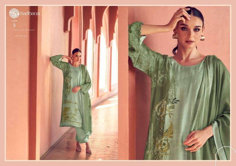 Liyanaa By Sadhana Fashion 11231 To 11236 Series Designer Festive Suits Beautiful Fancy Stylish Colorful Party Wear & Occasional Wear Pure Muslin Silk Print Dresses At Wholesale Price
