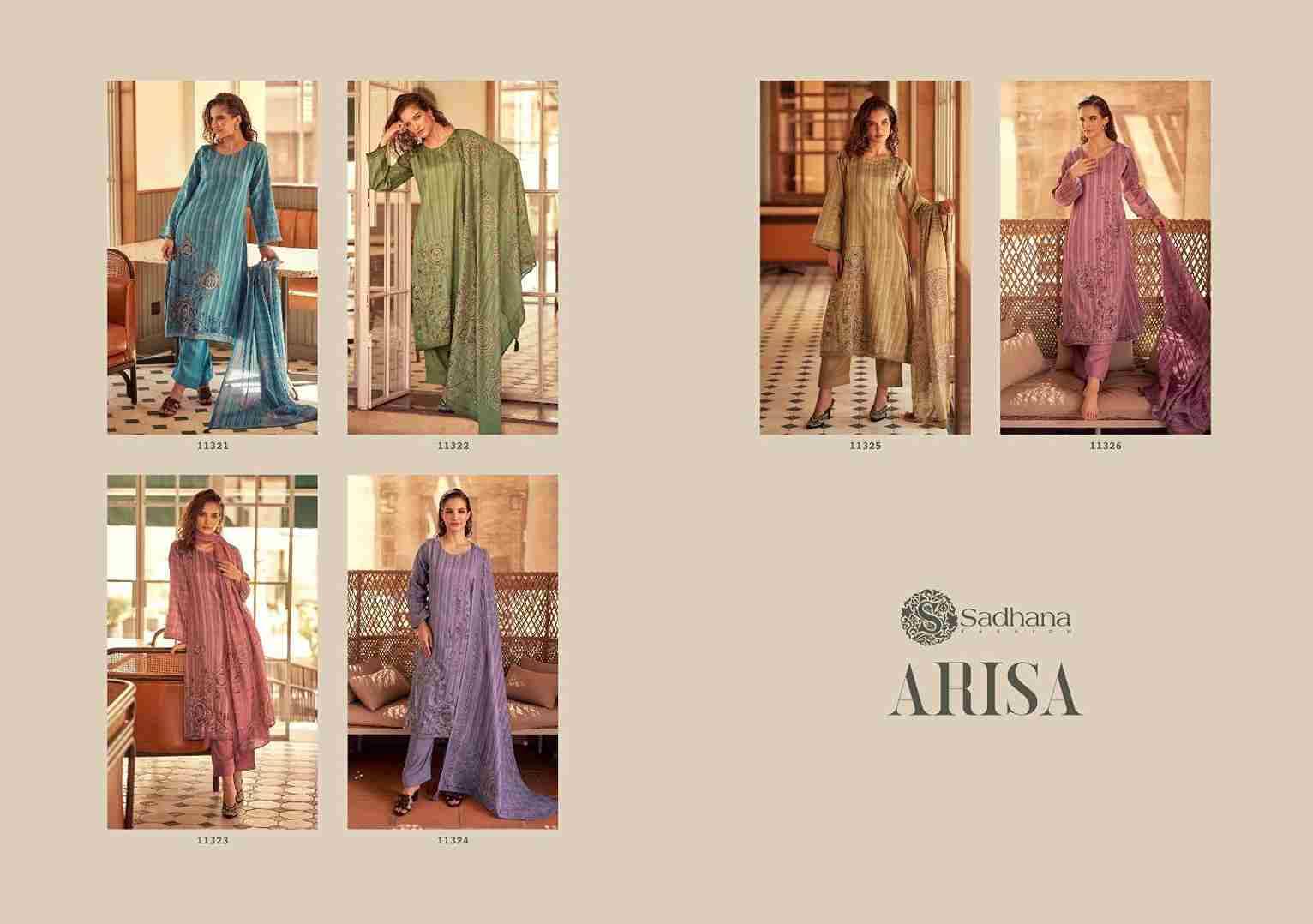 Arisa By Sadhana Fashion 11321 To 11326 Series Designer Festive Suits Beautiful Fancy Stylish Colorful Party Wear & Occasional Wear Pure Jam Cotton Print Dresses At Wholesale Price