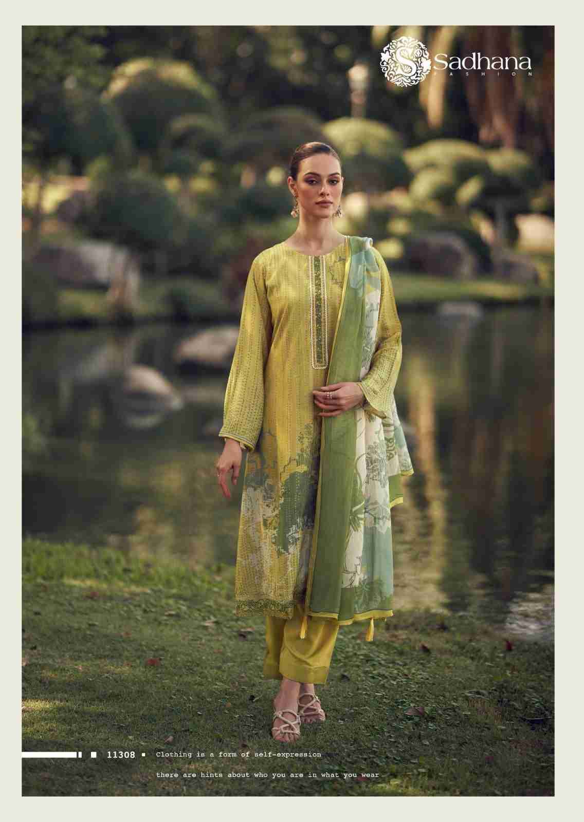 Iliana By Sadhana Fashion 11305 To 11312 Series Designer Festive Suits Beautiful Fancy Stylish Colorful Party Wear & Occasional Wear Pure Muslin Silk Print Dresses At Wholesale Price