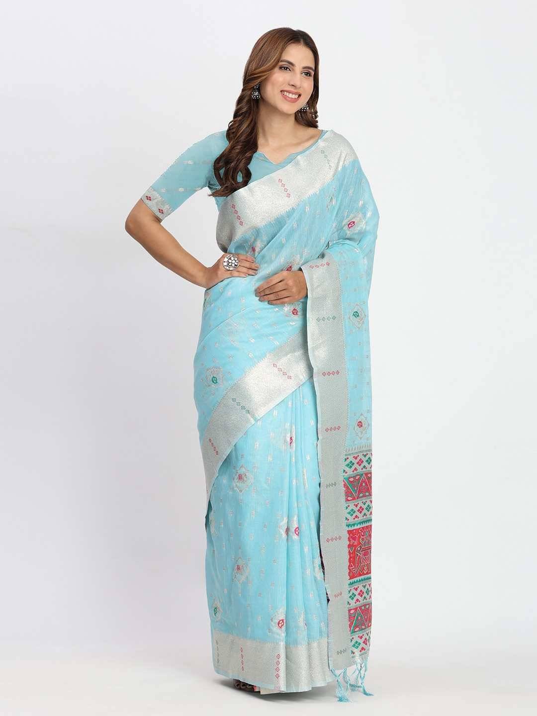 Linen Weaves Vol-2 By Fashid Wholesale 1001 To 1006 Series Indian Traditional Wear Collection Beautiful Stylish Fancy Colorful Party Wear & Occasional Wear Linen Cotton Sarees At Wholesale Price