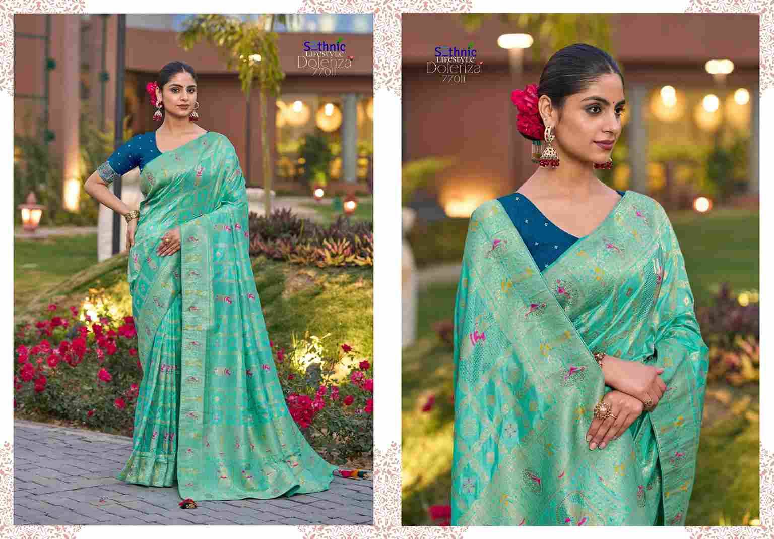 Dolenza Vol-3 By Sethnic 77011 To 77015 Series Indian Traditional Wear Collection Beautiful Stylish Fancy Colorful Party Wear & Occasional Wear Dola Silk Sarees At Wholesale Price