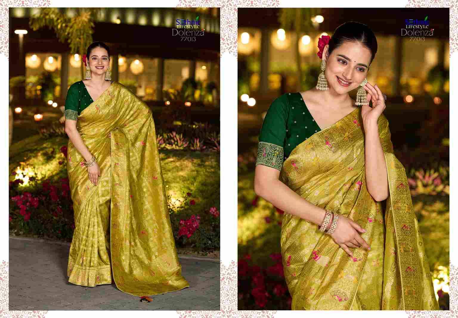 Dolenza Vol-3 By Sethnic 77011 To 77015 Series Indian Traditional Wear Collection Beautiful Stylish Fancy Colorful Party Wear & Occasional Wear Dola Silk Sarees At Wholesale Price