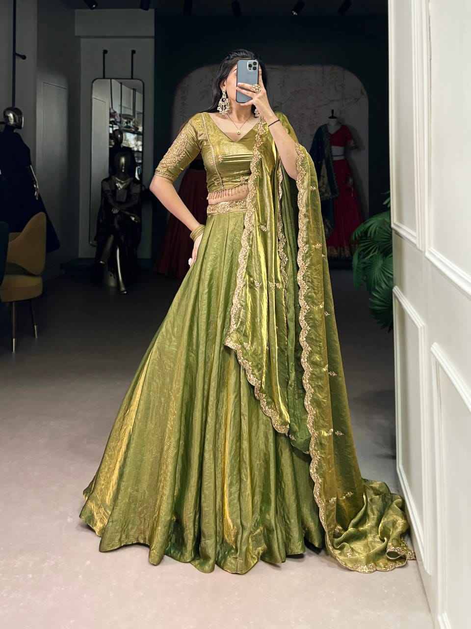 LNB-1440 By Fashid Wholesale 1440-A To 1440-D Series Designer Beautiful Collection Occasional Wear & Party Wear Fendi Lehengas At Wholesale Price