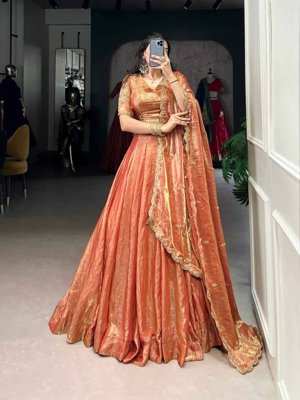 LNB-1440 By Fashid Wholesale 1440-A To 1440-D Series Designer Beautiful Collection Occasional Wear & Party Wear Fendi Lehengas At Wholesale Price