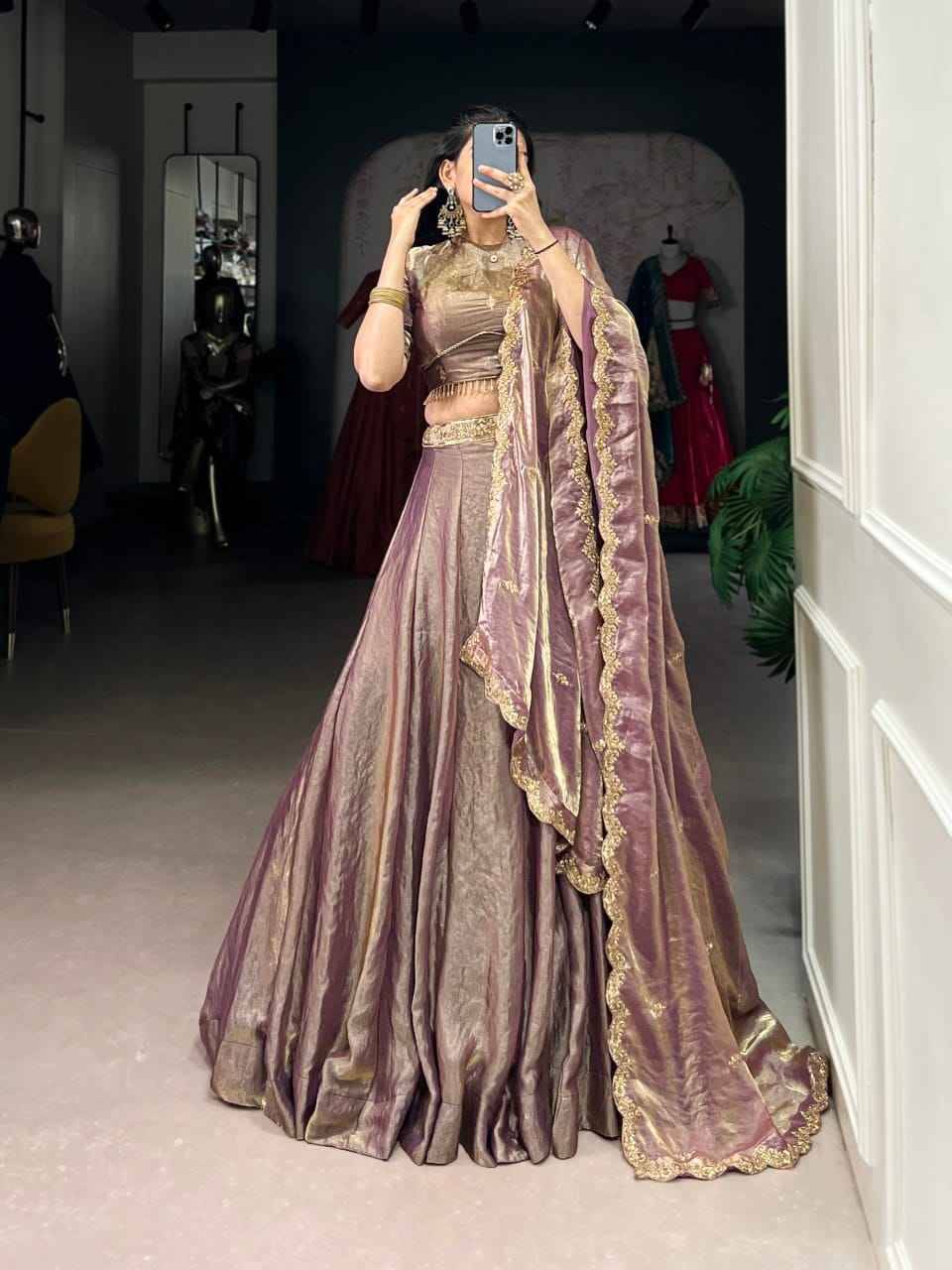 LNB-1440 By Fashid Wholesale 1440-A To 1440-D Series Designer Beautiful Collection Occasional Wear & Party Wear Fendi Lehengas At Wholesale Price